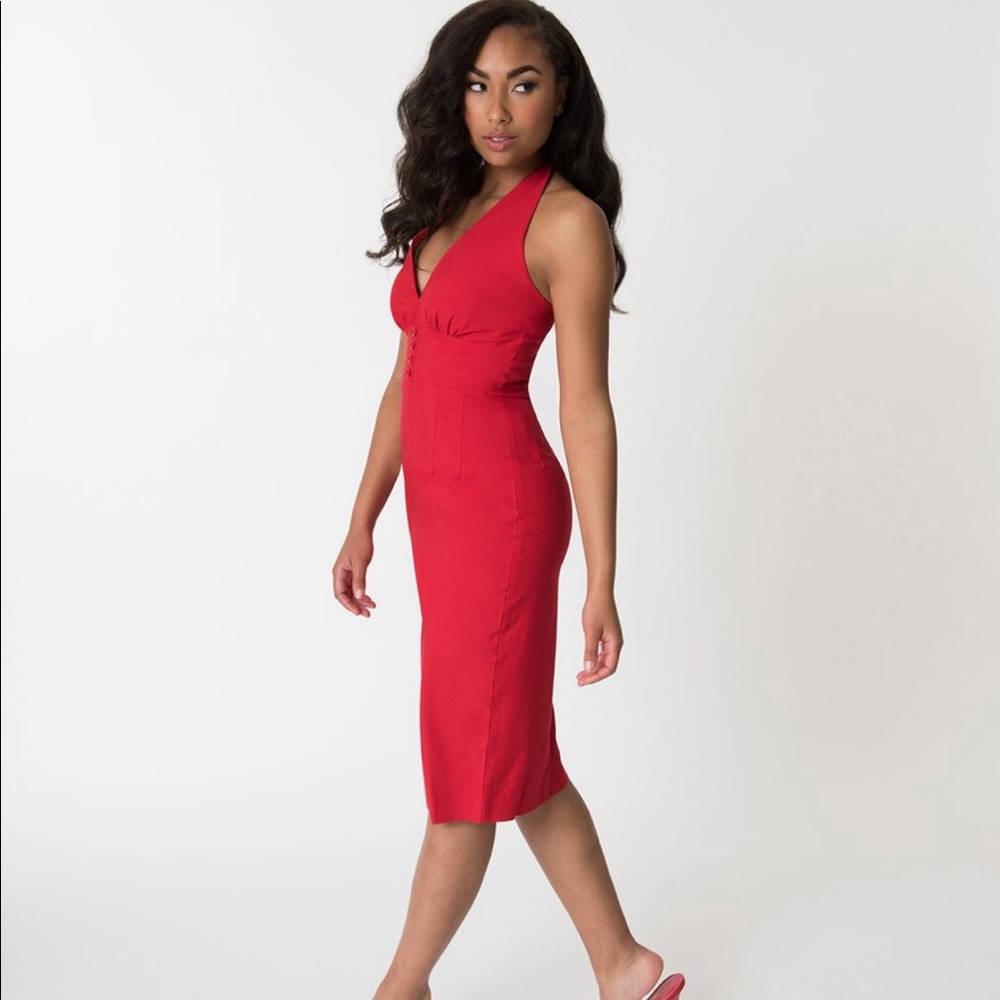 Unique vintage Glamour Bunny Halter pinup Dress
